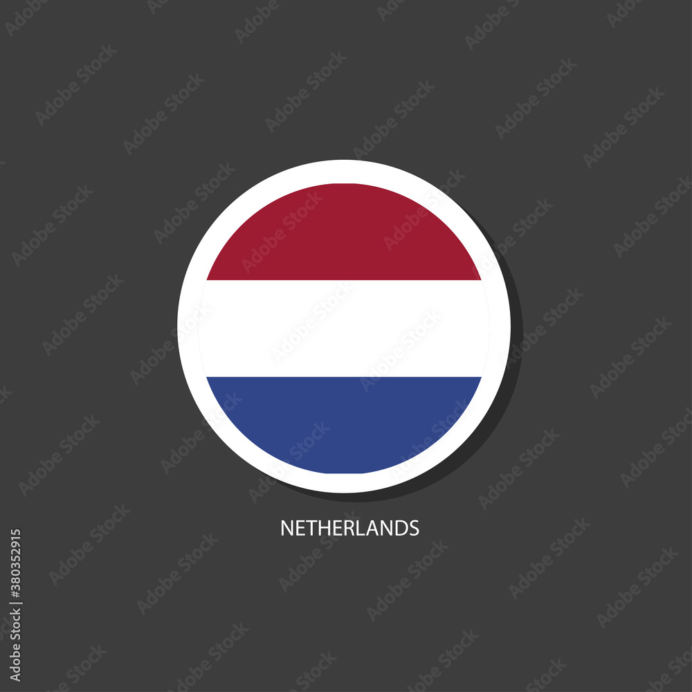 Netherlands flag Vector circle with flags. Netherlands flag Vector circle with flags.