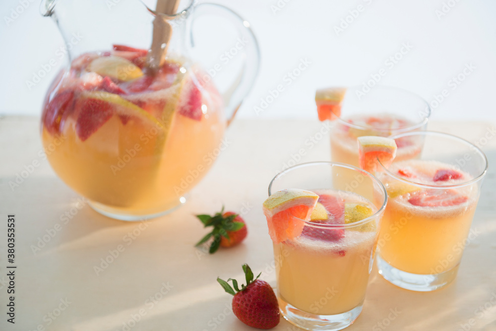 Studio shot of fruit cocktail Studio shot of fruit cocktail