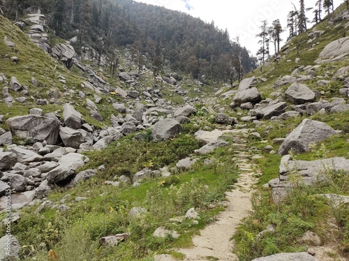 Photography mountain trail in the mountains