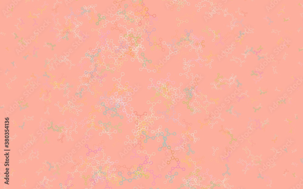 Fototapeta premium Light Multicolor vector background with forms of artificial intelligence.