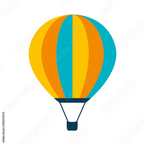 Hot air balloon design of Transportation adventure freedom journey travel up airship and trip theme Vector illustration