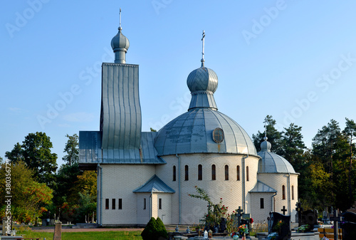 ordained in 1997, the temple Orthodox chapel dedicated to the holy martyr of Paraskieva in the village of Rajsk in Podlasie, Poland photo