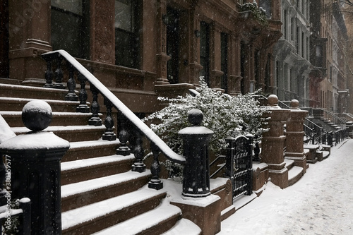 Row houses in winter