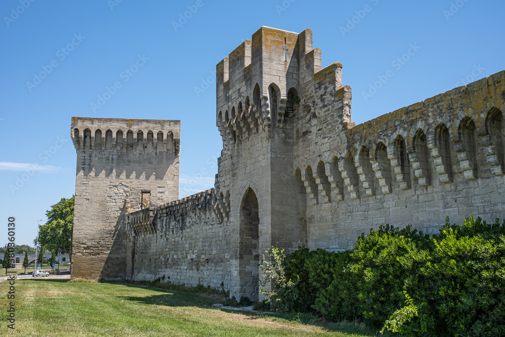 The walls of the medieval city of Avignon
