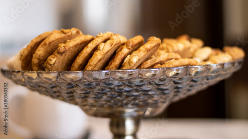Sweet cookies in a glass va...