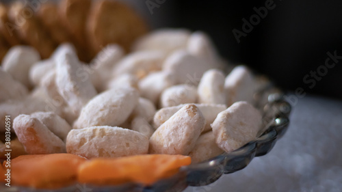 Sweet cookies in a glass va...