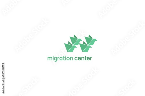 Template logo design for migration center