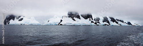 View of graham land and icebergs