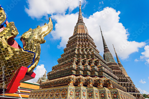 Part of Wat Arun temple facade photo