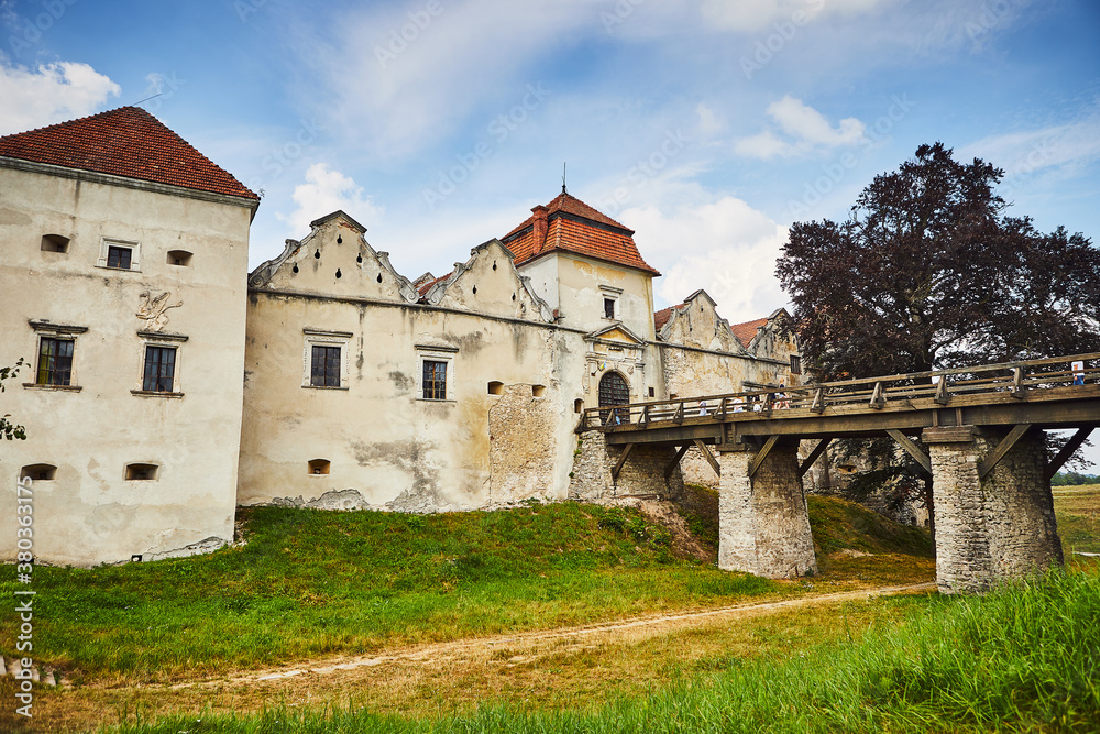 Ancient Svirzh castle in Lviv region, Ukraine