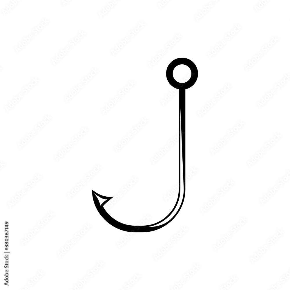 Fishing Hook Icon Design Vector Template Illustration