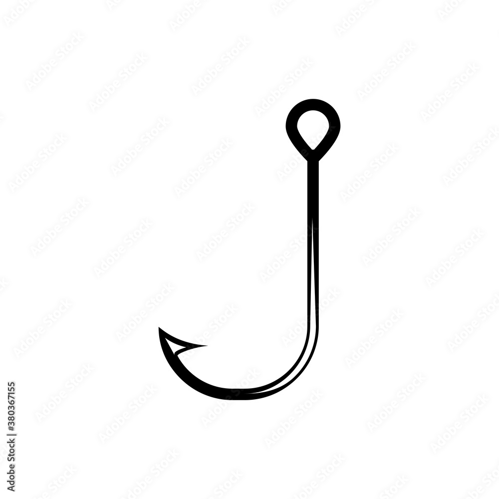 Fishing Hook Icon Design Vector Template Illustration Fishing Hook Icon Design Vector Template Illustration