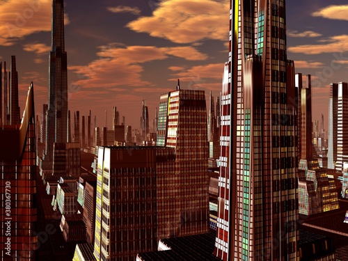 Photography Beautiful and modern urban landscape of a city