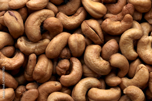 Whole roasted cashews photo