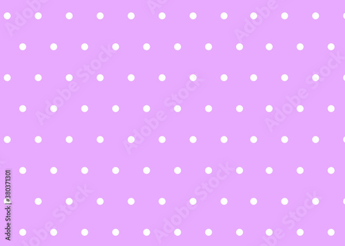 Seamless vector pattern with white polka dots on a purple backdrop. Artistic illustration for surface, packaging, wrapping design. Vector illustration for clothes, bed linen, dresses