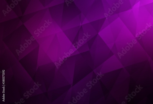 Dark Pink vector abstract polygonal template.