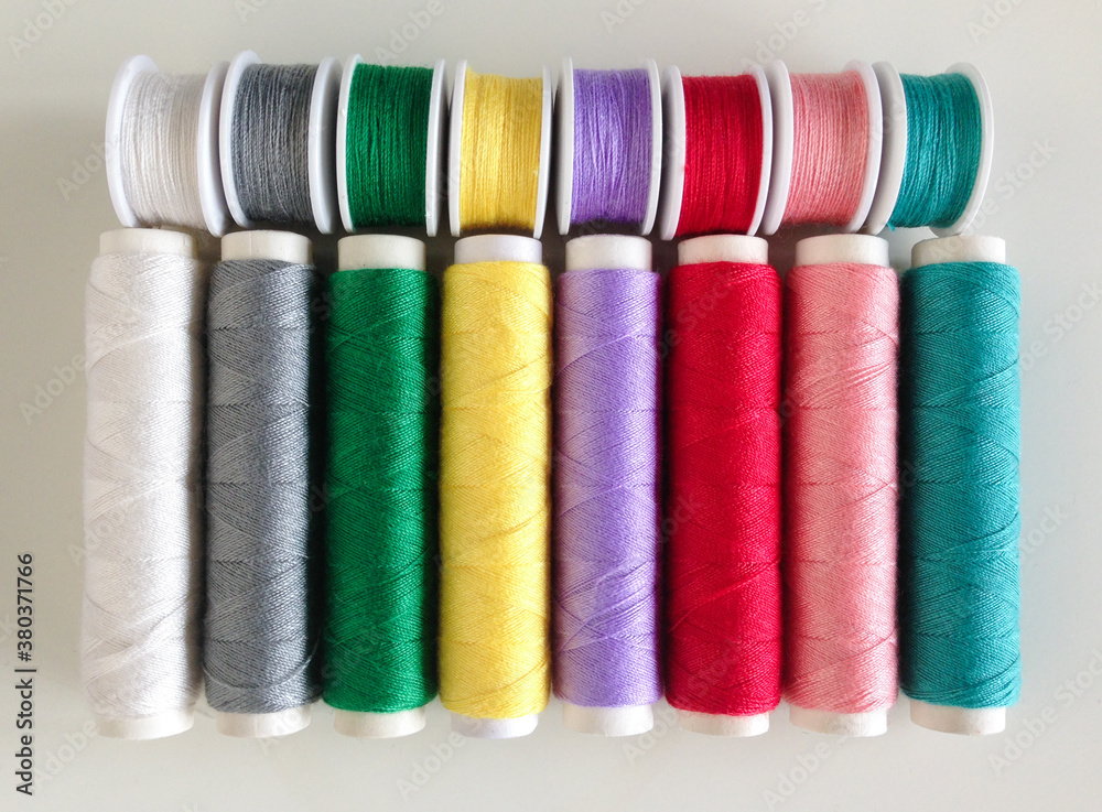 Colourful threads. Colourful threads.