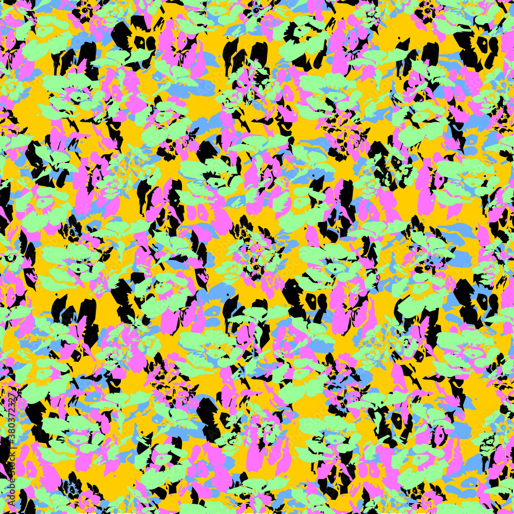 pattern with colorful butterflies