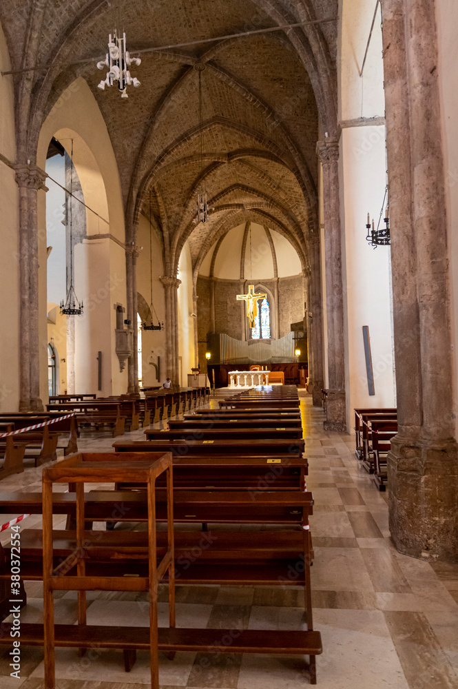 interior of the church of san francesco in the center of terni