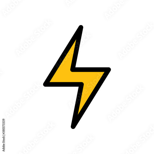 Electric Lightning Icon Design Vector Template Illustration