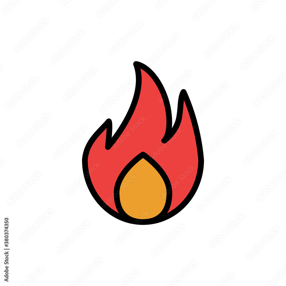 Fire Icon Design Vector Template Illustration