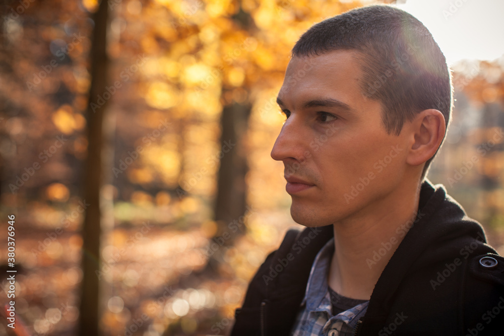 Man in the Autumn Park Man in the Autumn Park