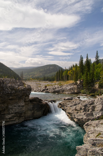 Elbow Falls on a Smoky Day