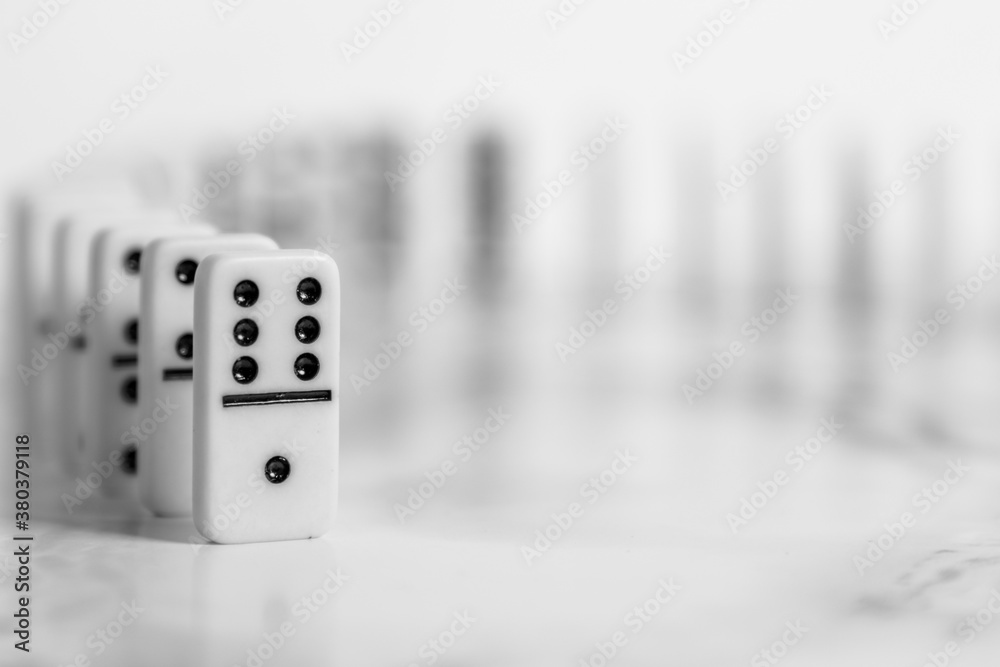 black and white domino on white background black and white domino on white background