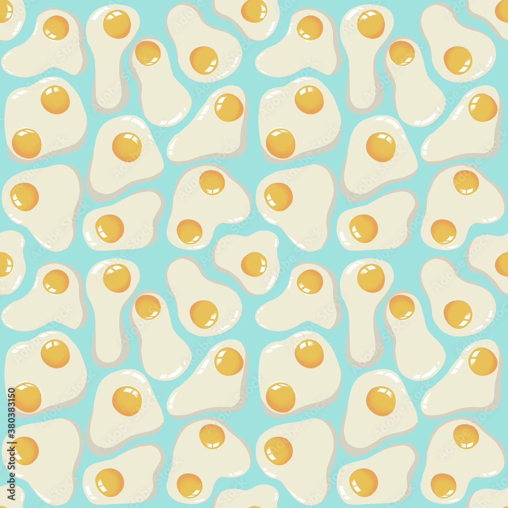 Egg pattern on blue background Egg pattern on blue background