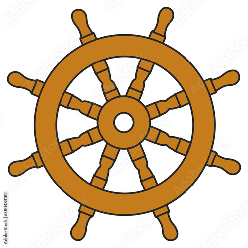 Schiff Steuerrad
