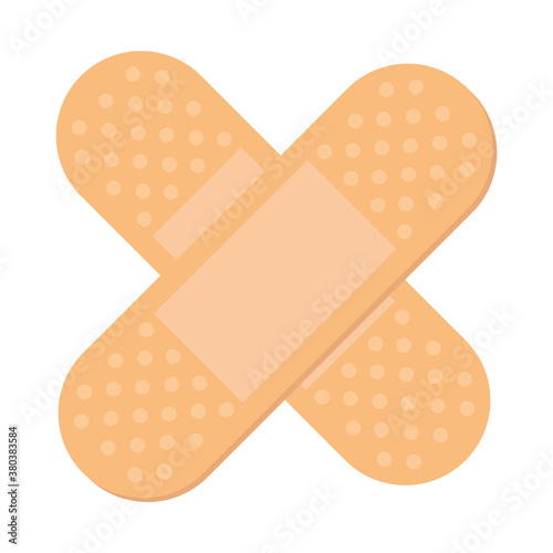 medical adhesive bandages design of care health and emergency theme Vector illustration