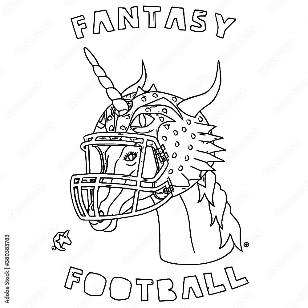 fantasy football unicorn wearing dragon helmet womens vintage sport ...