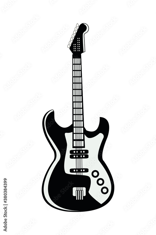 Fototapeta premium electric guitar instrument musical icon