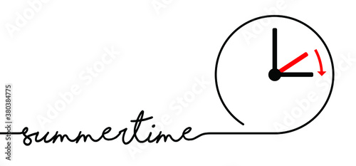 Clocks are adjusted forward one hour near the start of spring and are adjusted backward in the autumn. DST daylight saving time. Switch summer time or winter time and return to standard time. 1 hour.