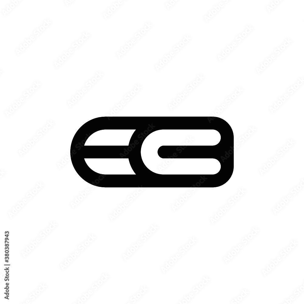 E logo letter EC vector icon illustrations E logo letter EC vector icon illustrations