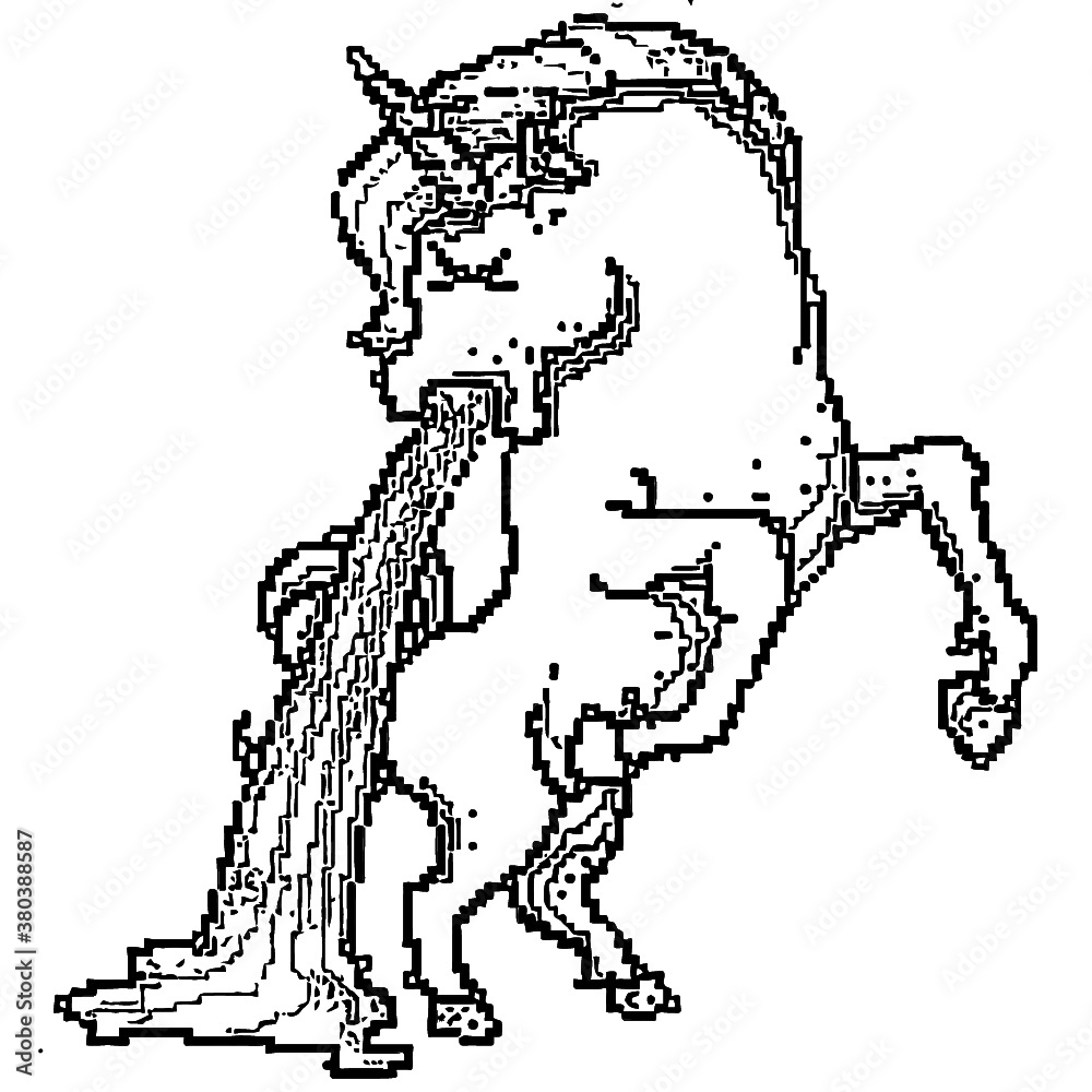 puke of the unicorn unisex poly cotton unicorn design Coloring book animals vector illustration