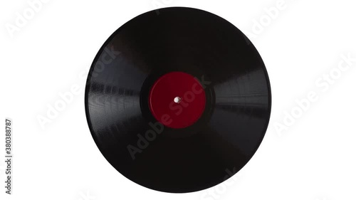 Spinning vinyl record