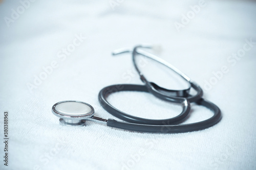Close-up Stethoscope for Doctor. Used to check the health of patients.
