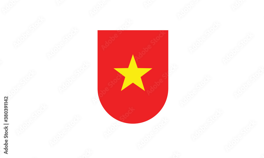 Vietnam flag shield vector illustration