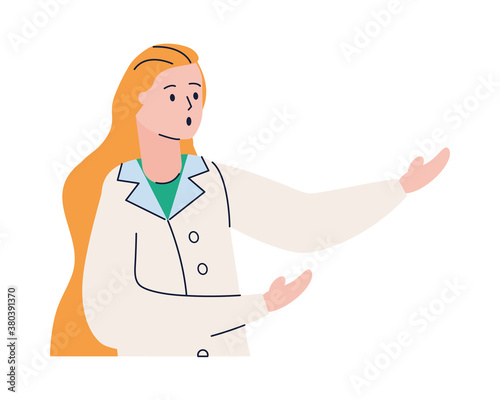 young female doctor avatar character