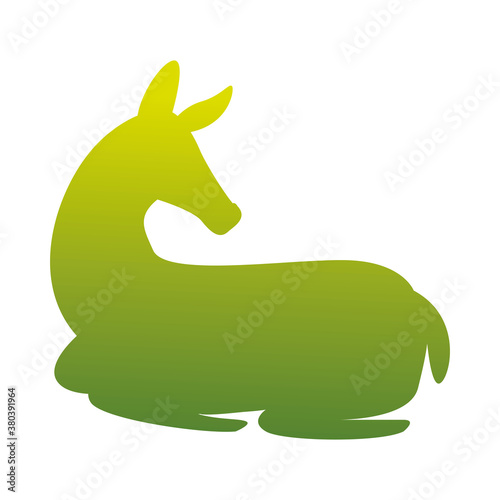 wild fawn animal green silhouette nature icon