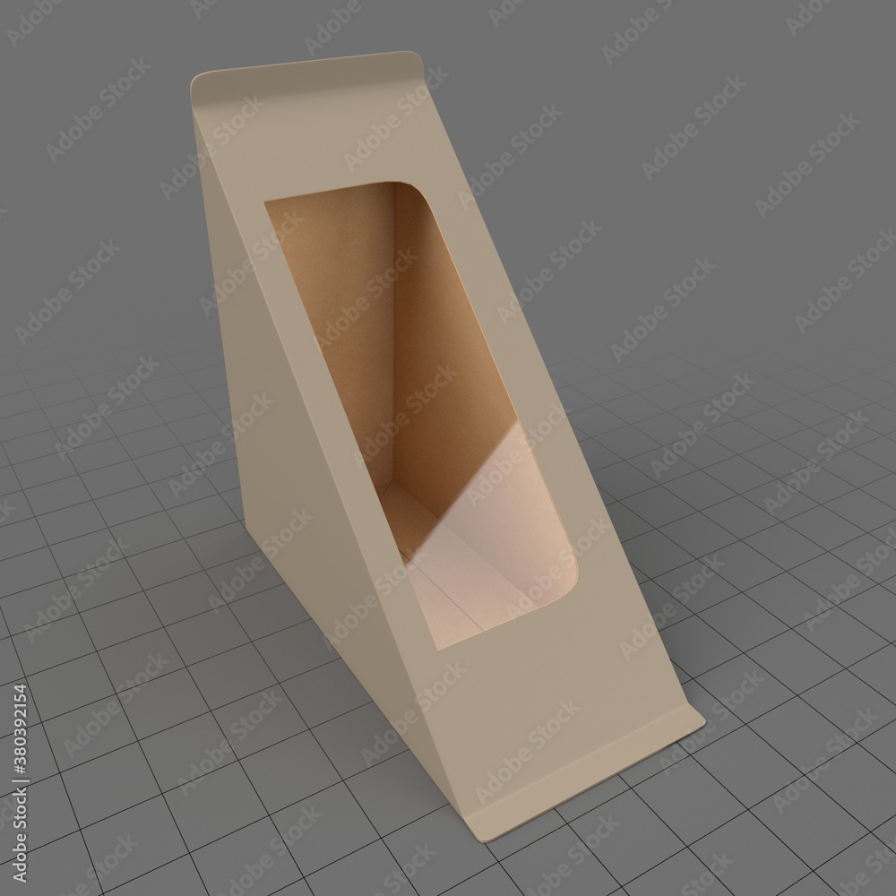 Cardboard sandwich box Stock 3D asset | Adobe Stock