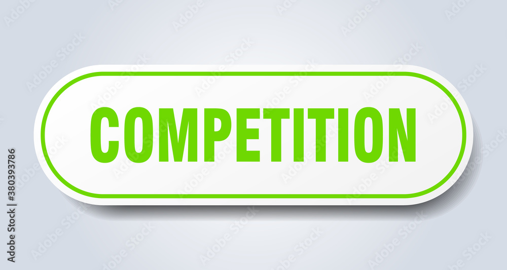 competition sign. rounded isolated button. white sticker competition sign. rounded isolated button. white sticker