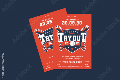 Baseball Tryout Flyer Template