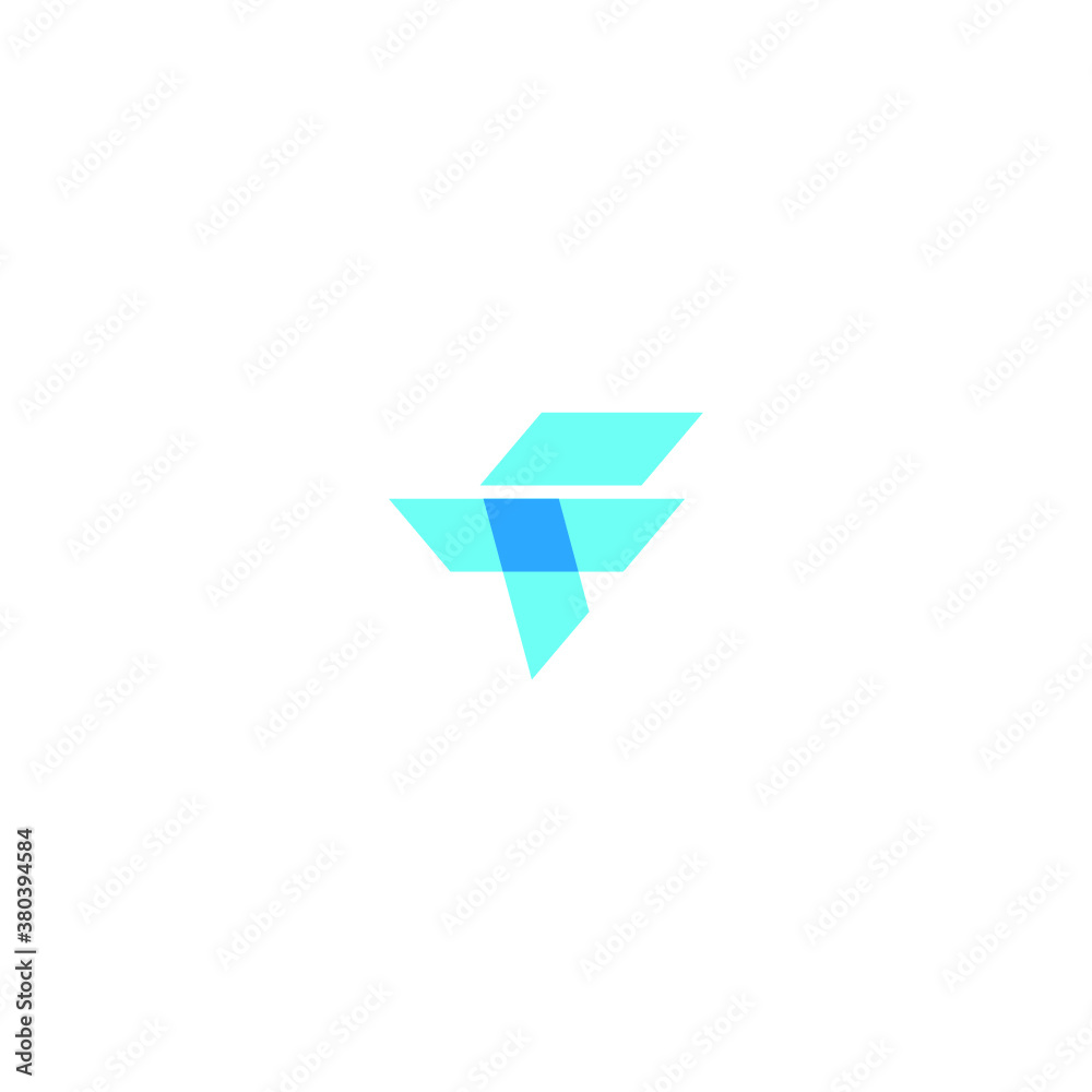 Vector logo on which the abstract image of the letters Fand T illustrations Vector logo on which the abstract image of the letters Fand T illustrations