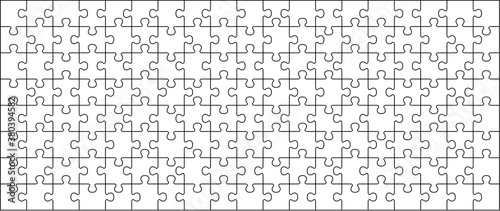 Puzzle transparent template. Puzzle. Vector illustration