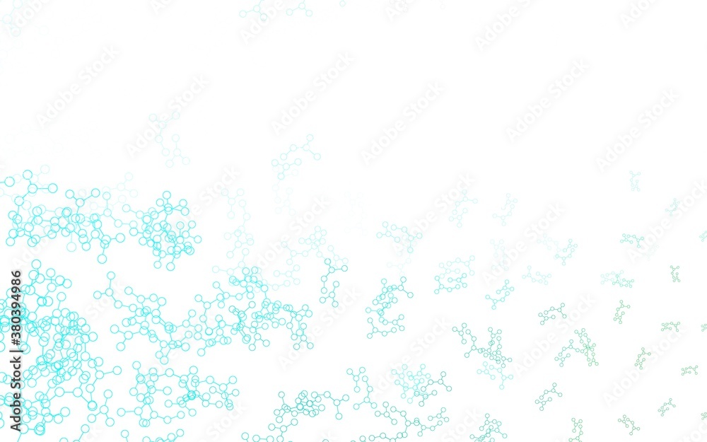 Light Green vector template with artificial intelligence structure.