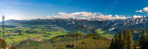 Panorama Landschaft im Allgäu mit Forggensee bei Füssen © Wolfilser