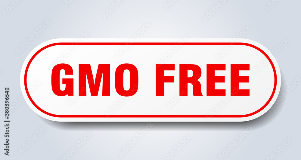gmo free sign. rounded isolated button. white sticker gmo free sign. rounded isolated button. white sticker