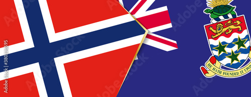 Norway and Cayman Islands flags, two vector flags.